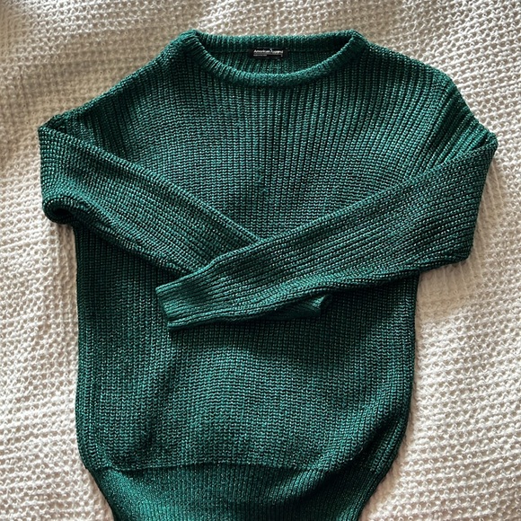 Vintage American Apparel green sparkly lurex sweater! - Picture 2 of 2